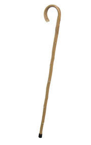 Natural rustic walking stick w/rubber tip cm h93