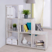 White Consumato ladder bookcase BERGAMO1 116x33x h118 cm