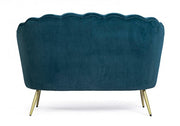 2 seater sofa with blue velvet effect Giliola