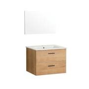 Suspended bathroom cabinet Lario oak 80x46