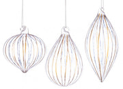 12x Gold Transparent Stripe Vt Pendant