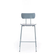 Polypropylene stool with light blue seat