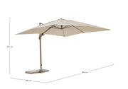 Zaragoza aluminum arm umbrella 300 x 300 x 255 cm