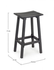 Skipper Bar Stool Black h71cm