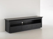 Classic TV stand in melamine wood 62x160x50h cm