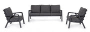 Truman anthracite garden lounge set