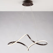 Suspension lamp in metal and aluminum Caffè with integrated LED 62x28x h 150 cm