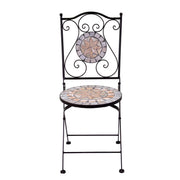 Urbino metal mosaic table with 2 chairs