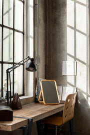 Steel console with wooden top BLOCKS 153x44 h76 cm