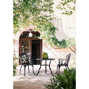 VICTORIA Anthracite aluminum outdoor table diameter 80 x h67 cm