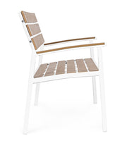 Isak white garden furniture bench