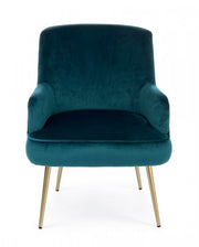 Clelia deep armchair with velvet effect