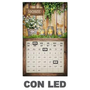 LED panel with rectangular brown calendar cm30x50x1,8