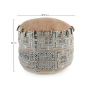 TILAK Desert ethnic style cotton pouf diameter 50x h35 cm