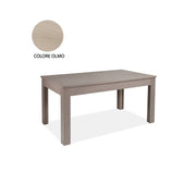 Extendable table in elm colored melamine wood 160-320x90 cm