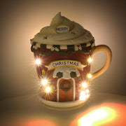 Resin mug with yellow led cm28x23x31