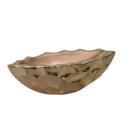 Oval gold resin bowl cm82x30h26