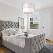 Polo MDL2355 pendant lamp in gray fabric