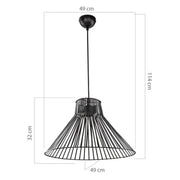 Panama MDL4135 suspension lamp with black metal wire