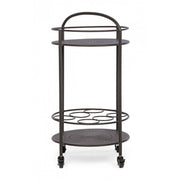 Trolley for bottles in Anthracite Gray steel