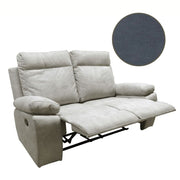 Milano 2 seater sofa 2 manual recliners gray
