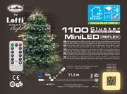 Warm white led chain 1100 MiniLED 11.5m