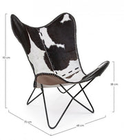 2x Buffalo black leather armchair 68x70x93h cm