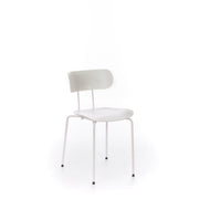 Polypropylene chair with white seat