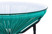 Parker Atol coffee table with glass top D50 cm
