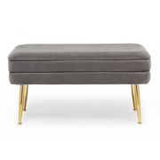 Dark gray container bench with feet 79.5 x37.5x42h cm