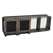 4-compartment industrial shelf with blackboards