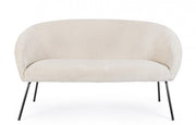 Aiko Velvet steel white velvet sofa 142 x 80 x 75 cm