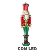 Resin soldier with red led cm18x13h69