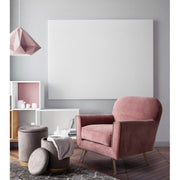 Set of 2 Poufs in velvet with container Gray POLINA