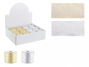 12x Glitter Ribbon 4M Assorted Colors - Pack of 12