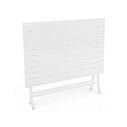 Outdoor table in White aluminum ELIN 110x70x h71 cm