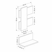 Composition Belita anthracite walnut wall shelves