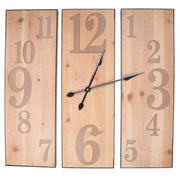 Natural wood clock cm60x60x3