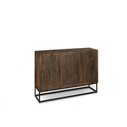 Ethnic sideboard in brown and gray mango wood 160 x 45 x h 85 cm