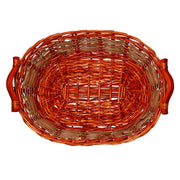 Oval honey wicker basket cm50x38h13