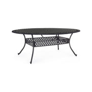 Ivrea oval table in anthracite aluminum 200x150 cm
