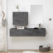 Hallway furniture with oxide finish mirror L. 138 P. 42 cm