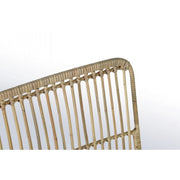 Contemporary style chair in steel and natural kubu LUCILA 45x55x h85 cm