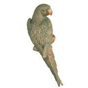 Green gold resin parrot cm12x38x6