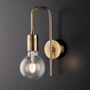 Urban industrial wall lamp in brushed iron 27 cm