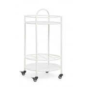 White steel bottle trolley