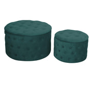 Sage green velvet puff 1-2 cm ø70h42