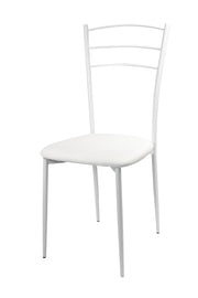Marta sedta chair in PVC with metal structure 41X48cm/H92cm white