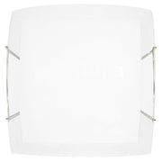 Ceiling light with steel wire hooks and white sheet glass - 1xE27