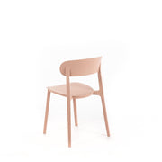 Antique pink polypropylene chair 48x52x77,5h cm